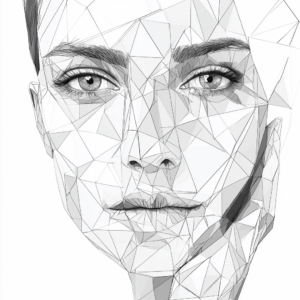 u7879134244_woman_holding_her_right_face_half_polygon_art_wiref_13af28d2-c4f6-46b3-8b6e-94f5e2e50fad